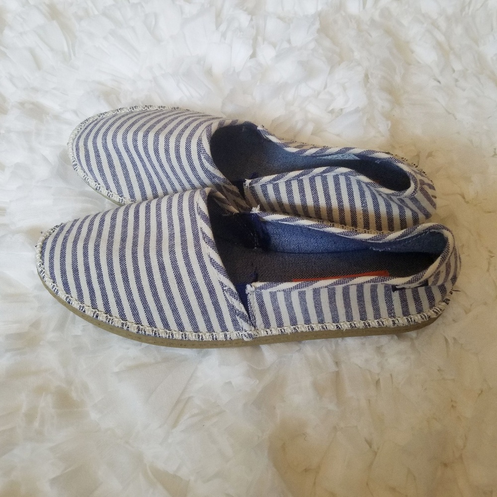Rocket Dog Blue and White Striped Slip-on Shoe